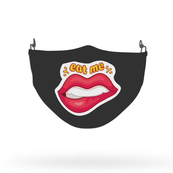 Sexy Lips Blue Tongue Face Covering Print 2