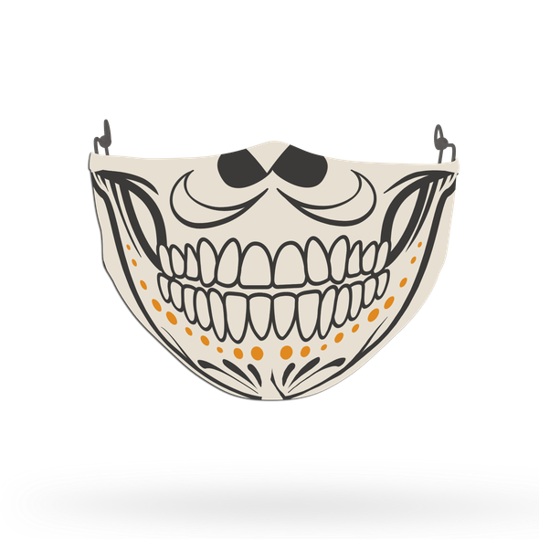 Black And White Skull Face Covering Print 3