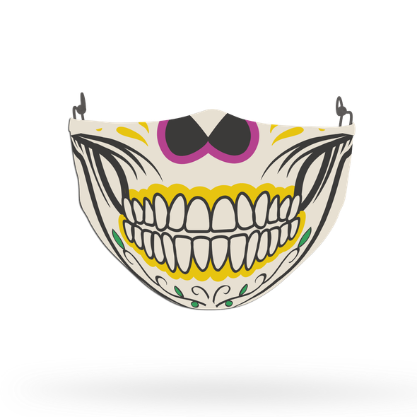Colourful Skull Face Covering Print 4