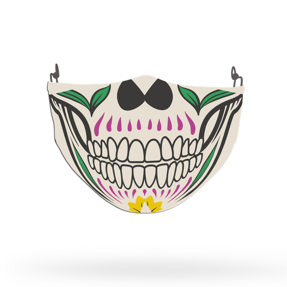 Colourful Skull Face Covering Print 5