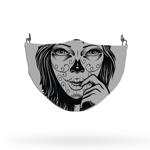 Horror Woman Pattern Face Covering Print 1