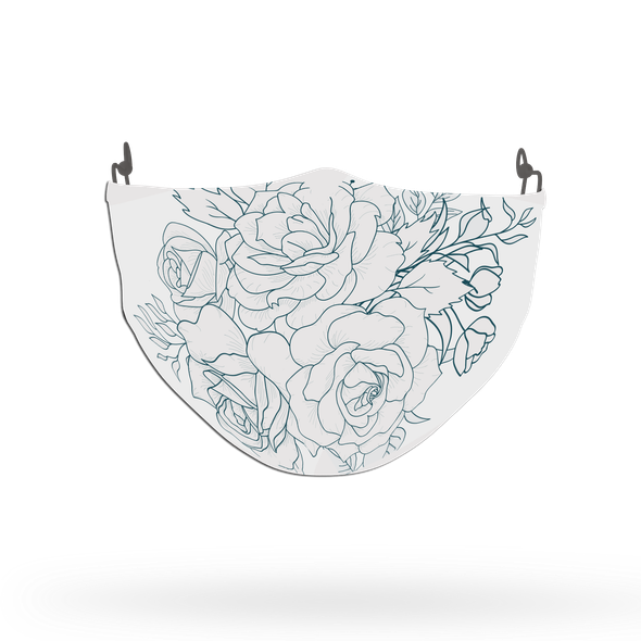 Red Rose Face Covering Print 2