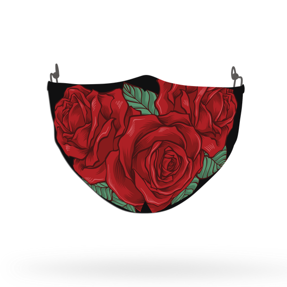 Red Rose Face Covering Print 10