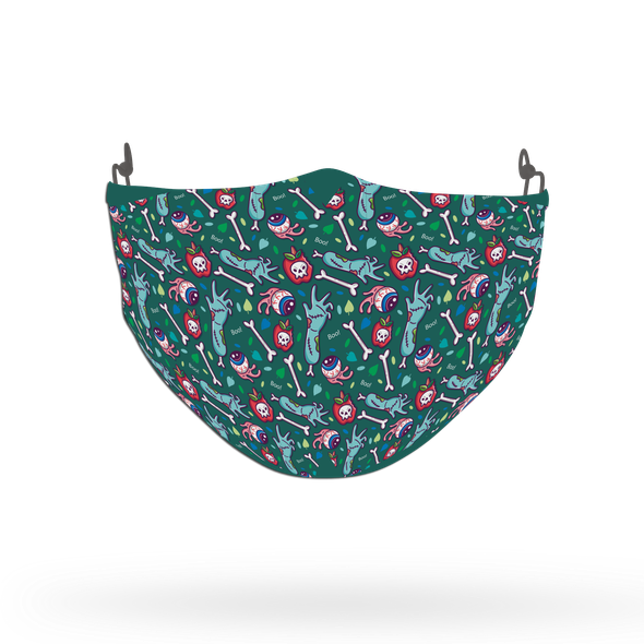 Terrifying Halloween Pattern Face Covering Print 1