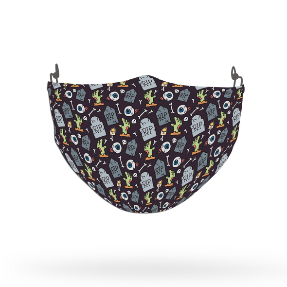 Terrifying Halloween Pattern Face Covering Print 5