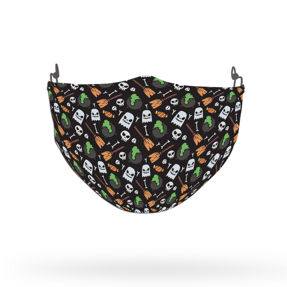 Terrifying Halloween Pattern Face Covering Print 6