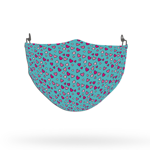 Heart Pattern Face Covering Print 9