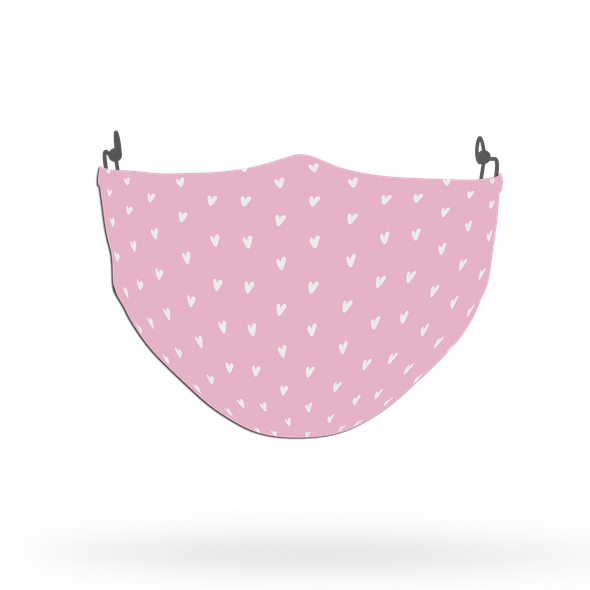 Heart Pattern Face Covering Print 17