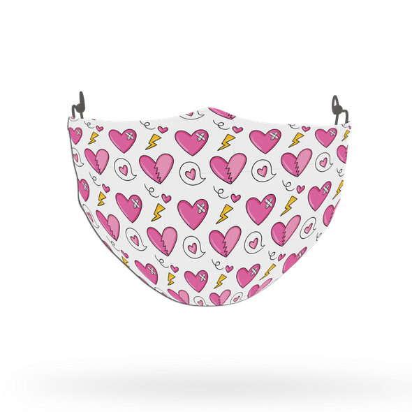 Heart Pattern Face Covering Print 24