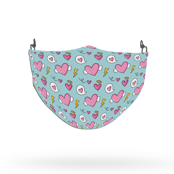 Heart Pattern Face Covering Print 25