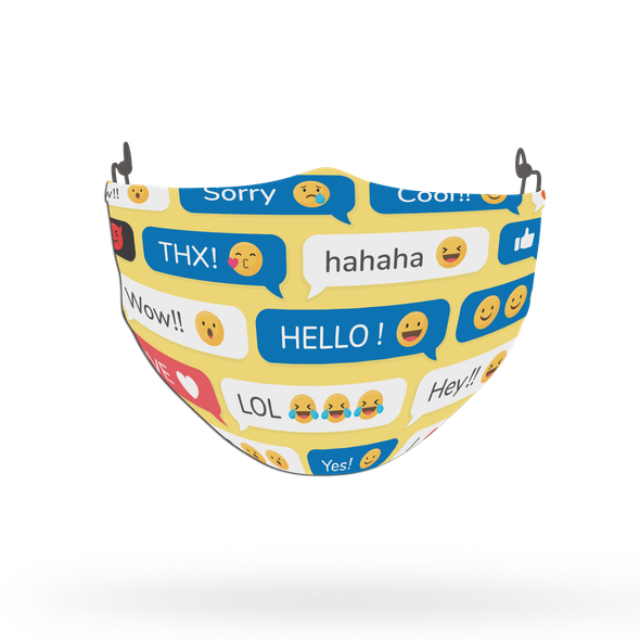 Emoji Pattern Face Covering Print 3