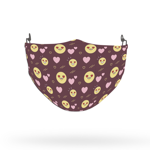 Emoji Pattern Face Covering Print 17