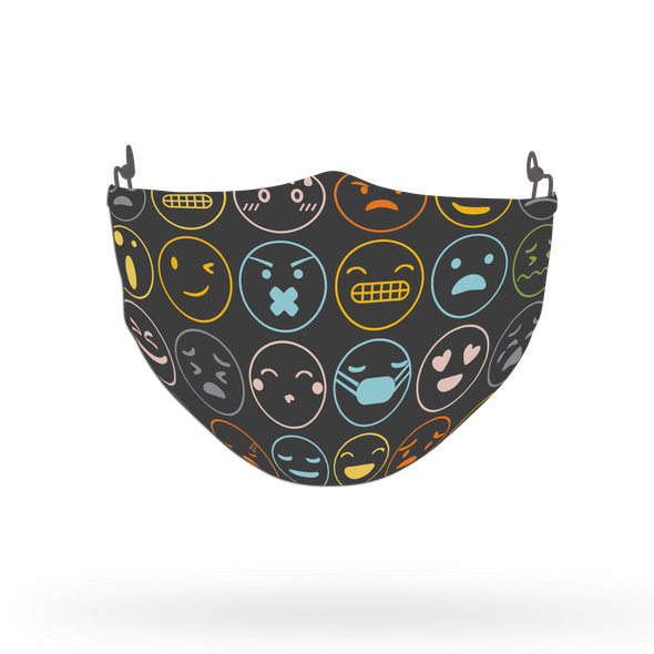 Emoji Pattern Face Covering Print 30