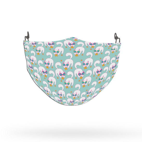 Cat Pattern Face Covering Print 5