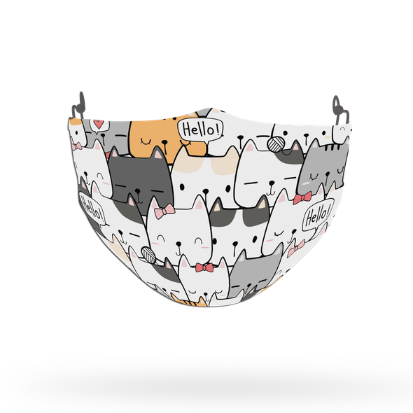 Cat Pattern Face Covering Print 8