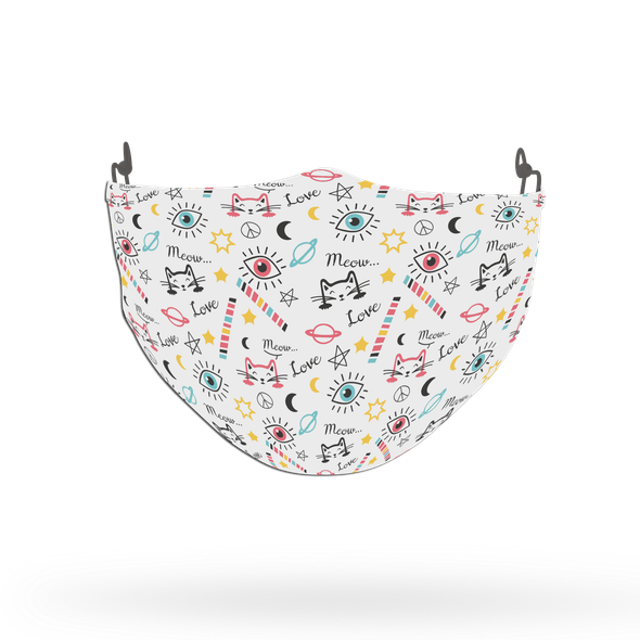 Cat Pattern Face Covering Print 9