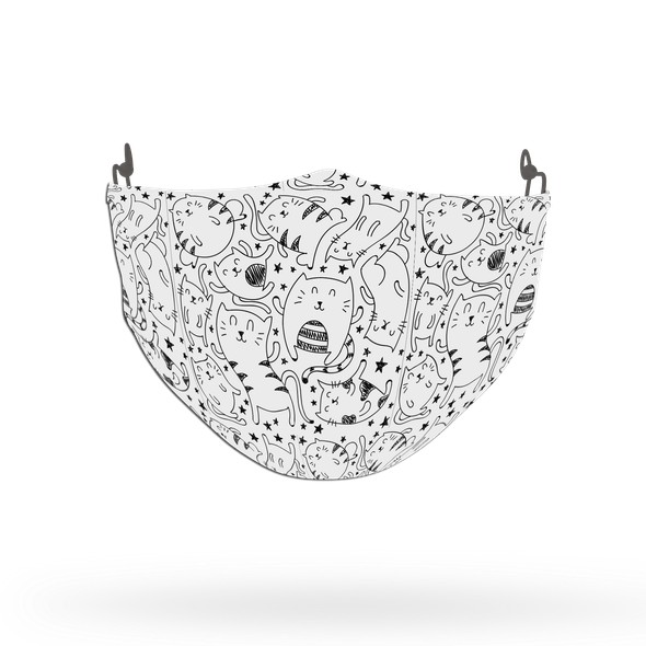 Cat Pattern Face Covering Print 15