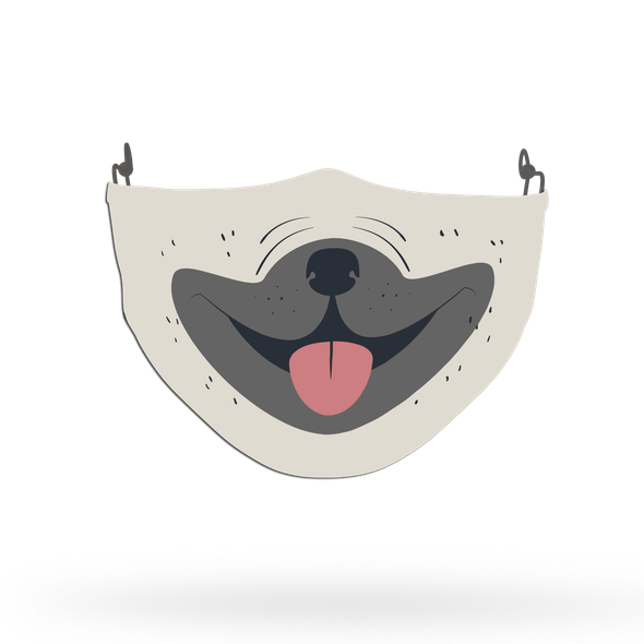 Kids Dog Face Covering Print