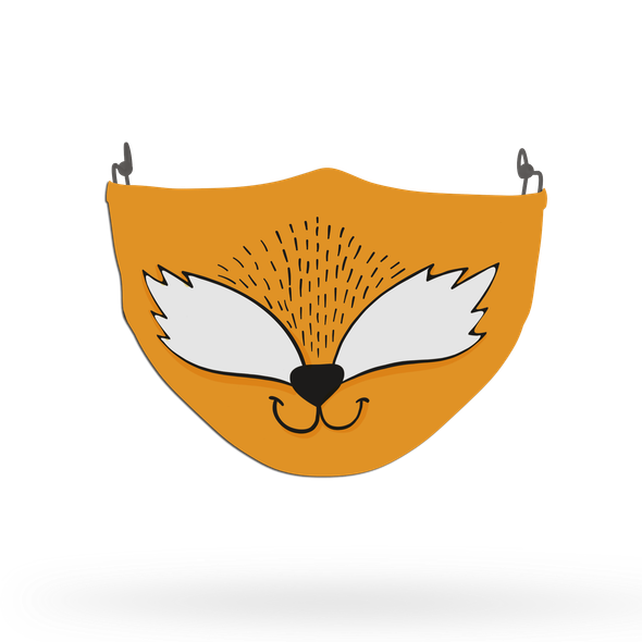 Kids Fox Face Covering Print