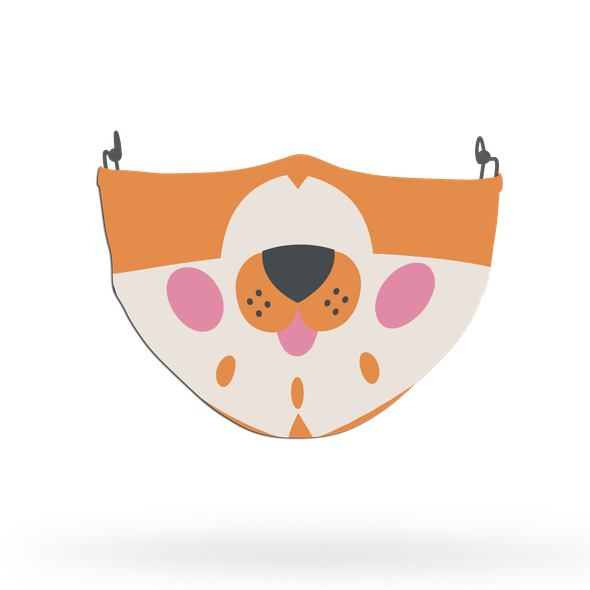 Kids Ginger Pup Face Covering Print