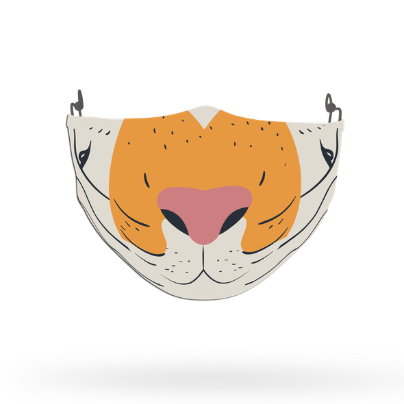Kids Tiger 2 Face Covering Print