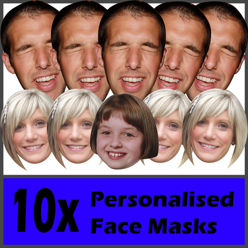 10 X Personalised Face Masks Stag | Hen | Birthday | Wedding