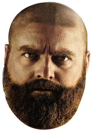 Bald Zach Galifinakis Face Mask