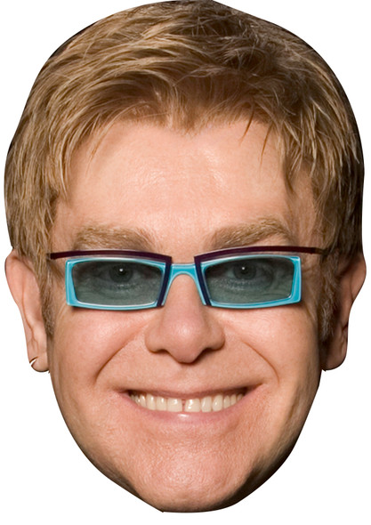 Elton John Celebrity Face Mask - Fancy Dress Party Mask 2026