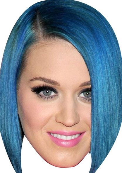 Katy Perry Straight Blue Celebrity Face Mask - Fancy Dress Party Mask 2026
