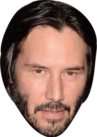 Keanu Reeves Long Hair Tv Stars Face Mask
