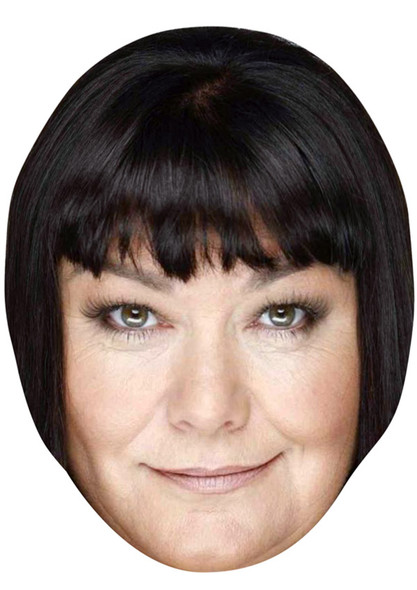 DAWN FRENCH JB - Funny Comedian Fancy Dress Cardboard Celebrity Face Mask