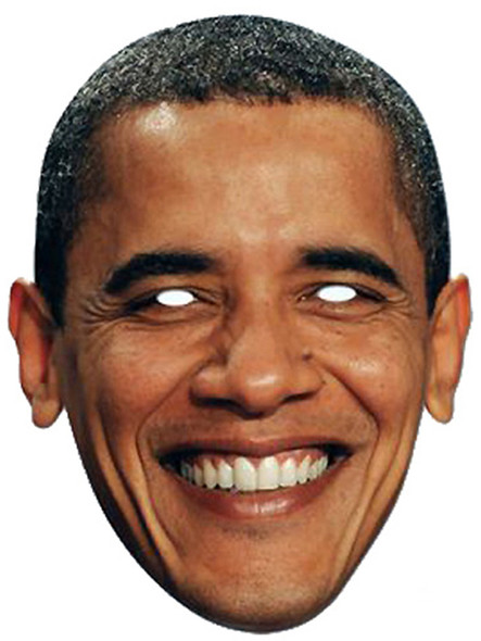 Barack Obama Jb - Tv Star Fancy Dress Cardboard Celebrity Face Mask - Fancy Dress Party Mask 2026