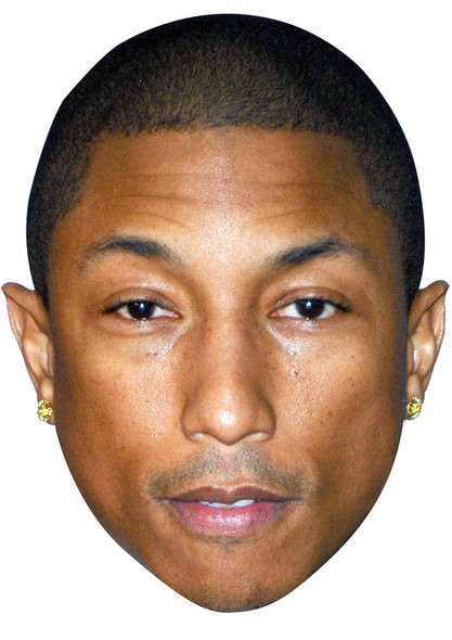 Pharrell Williams Jb - Music Star Fancy Dress Cardboard Celebrity Face Mask - Fancy Dress Party Mask 2026