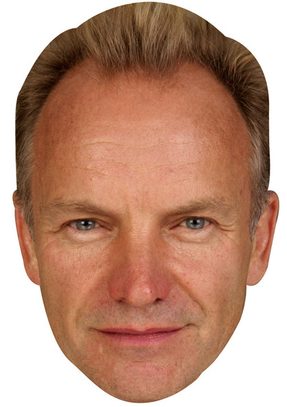 Sting Jb - Music Star Fancy Dress Cardboard Celebrity Face Mask - Fancy Dress Party Mask 2026