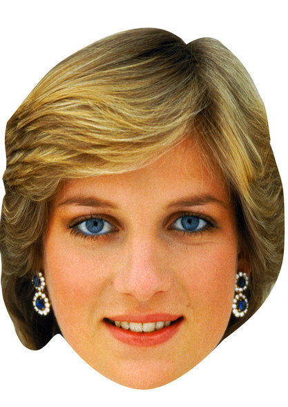 Princess Diana 2 Jb - Royal Fancy Dress Cardboard Celebrity Face Mask - Fancy Dress Party Mask 2026