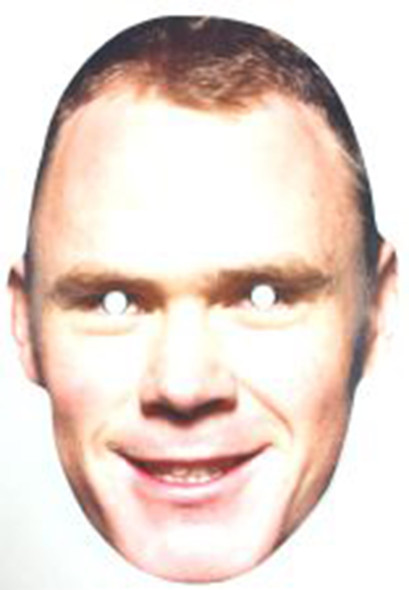 CHRIS FROOME FACE MASK JB - Cycling Fancy Dress Cardboard Celebrity Face Mask