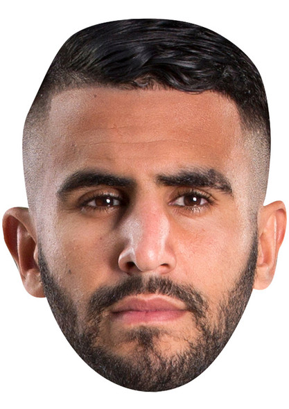 Riyad Mahrez Jb - Footballer Fancy Dress Cardboard Celebrity Face Mask - Fancy Dress Party Mask 2026