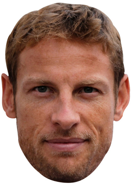 Jenson Button Jb - Formula 1 Driver Fancy Dress Cardboard Celebrity Face Mask - Fancy Dress Party Mask 2026