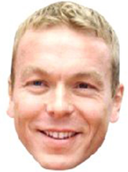 CHRIS HOY FACE MASK JB - Athletics Fancy Dress Cardboard Celebrity Face Mask