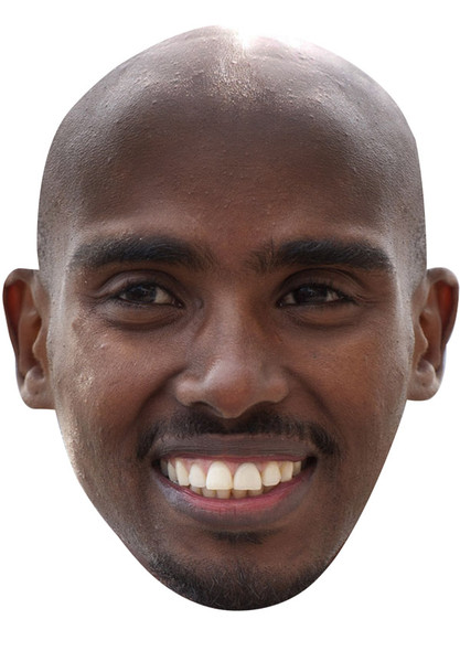 Mo Farah Jb - Athletics Fancy Dress Cardboard Celebrity Face Mask - Fancy Dress Party Mask 2026
