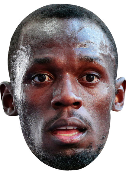 Usain Bolt Jb - Athletics Fancy Dress Cardboard Celebrity Face Mask - Fancy Dress Party Mask 2026