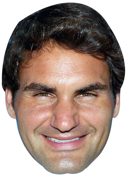 Roger Federa Jb - Tennis Fancy Dress Cardboard Celebrity Face Mask - Fancy Dress Party Mask 2026