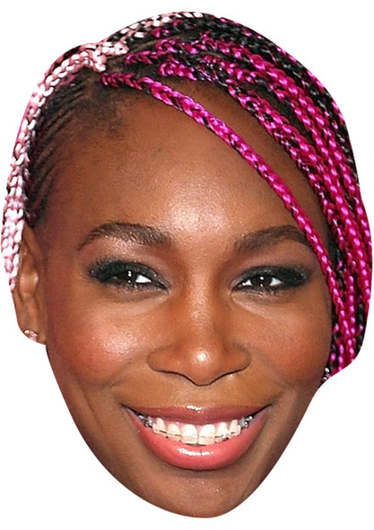 Venus Williams Jb - Tennis Fancy Dress Cardboard Celebrity Face Mask - Fancy Dress Party Mask 2026