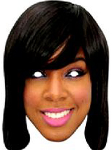 Kelly Rowland Face Mask Jb - Music Star Fancy Dress Cardboard Celebrity Face Mask