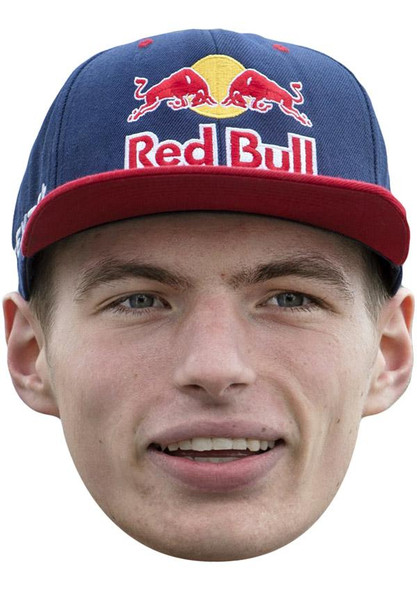 Max Verstappen Cap Jb - Formula 1 Driver Fancy Dress Cardboard Celebrity Face Mask
