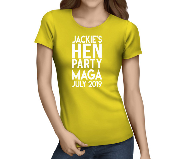 Standard Hen White Hen T-Shirt - Any Name - Party Tee