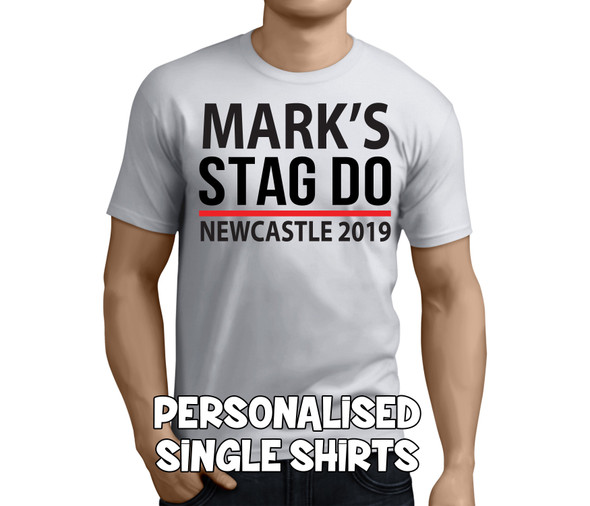 Standard Stag Colour Custom Stag T-Shirt - Any Name - Party Tee