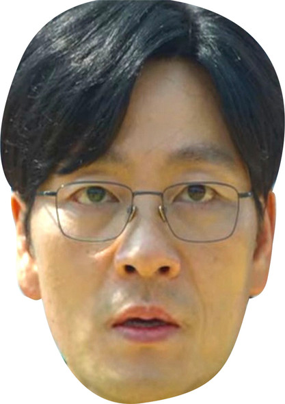 Cho Sang-Woo Squid Game Celebrity Fancy Dress Cardboard Face Mask