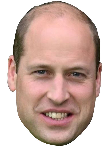 Prince William Coronation Celebrity Party Face Mask Fancy Dress