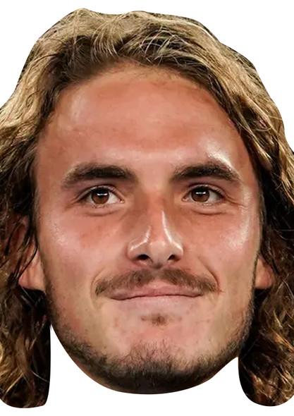Stefanos Tsitsipas - Tennis Fancy Dress Cardboard Celebrity Face Mask